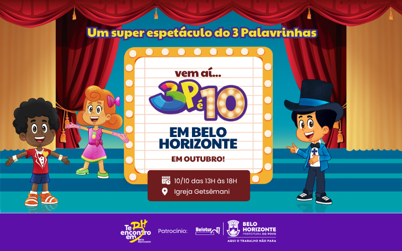 Espetáculo 3 Palavrinhas em Belo Horizonte